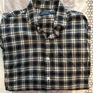 Men’s plaid polo button up